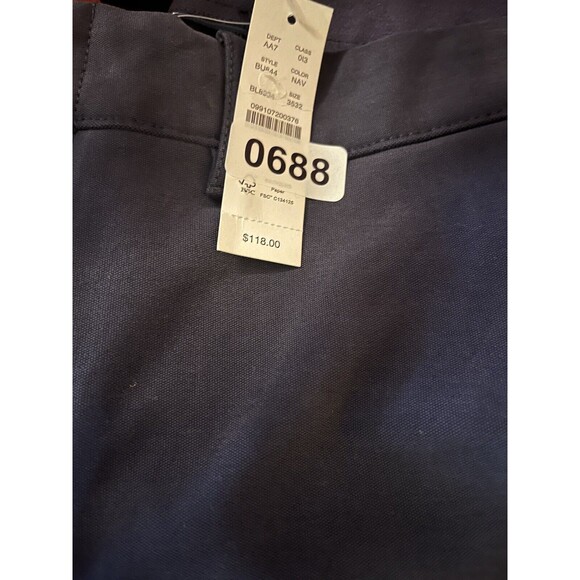 J. Crew 770 Mid Weight Tech Pants Mens 35 x 32 Navy Blue Stretch 5-Pocket - Picture 11 of 11